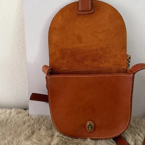 Vintage Fossil Small Crossbody Leather Brown Purse Emi Saddle Bag - Picture 6 of 8